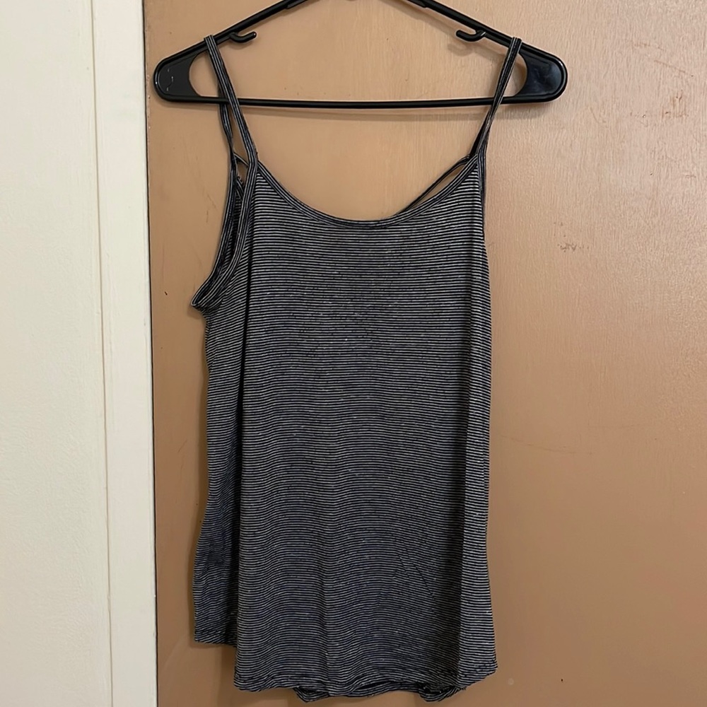Black and white striped tank top